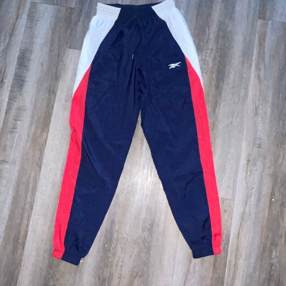 Reebok Women's Vector Woven Track Pants red white blue NWT SIZE XS